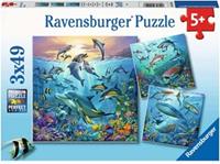 Ravensburger Dieren in de Oceaan Puzzel (3 x 49 stukjes)
