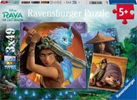 Raya, de Dappere Krijger Puzzel (3 x 49 stukjes)