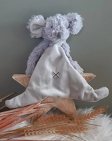 Geboortexpress.nl ''Happy Horse'' muis Mindy knuffeldoekje grijs