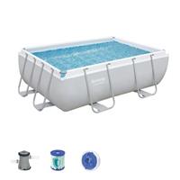 Bestway - Power Steel Frame Pool, 282 x 196 x 84 cm, Set mit Filterpumpe