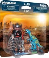 Playmobil Duo pack 70693 Velociraptor vs stroper