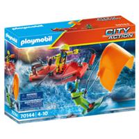 PLAYMOBIL City Action Seenot: Kitesurfer-Rettung mit Boot 70144