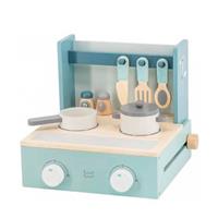 Wood houten Kookfornuis met accessoires mint