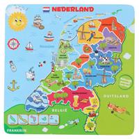 Houten Puzzel Nederland, 14st.