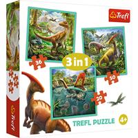 Trefl Puzzle - The Extraordinary World of Dinosaurs (3in1) Vloer