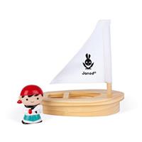 Janod Badespielzeug Wasserspritzer-Pirat mit Boot