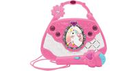 Einhorn Karaoke Tasche mit Mikrofon und Stimmwandler rosa/weiß