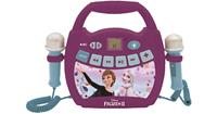 LEXIBOOK Disney The Ice Queen - Mijn eerste digital er Karaoke Player met twee microfoons, LED lichteffecten, Bluetooth en oplaadbare batterij