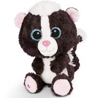 Nici knuffelstinkdier Glubschis Suppi junior 25 cm zwart/wit