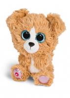 Nici knuffel Glubschis lollidog junior 15 cm pluche lichtbruin