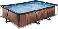 EXIT TOYS EXIT Frame Pool 300x200x65cm (12v) – Holz Optik