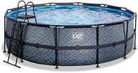 EXIT Frame Pool ø450x122cm (12v Sandfilter) – Grau grau