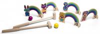 BS Toys croquet Regenboog 24 x 15 cm hout 9 delig