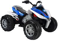 Injusa accuvoertuig quad Rage jongens 12V 118 cm blauw/wit