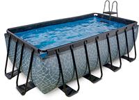 Exit Toys EXIT Stone Pool 400x200x122cm mit Sandfilterpumpe - grau