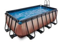 Exit Toys EXIT Wood Pool 400x200x122cm mit Sandfilterpumpe - braun