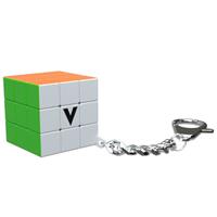 V-Cube Sleutelhanger Flat 3,5 X 3,5 Cm Oranje/groen
