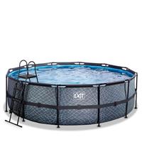 EXIT Frame Pool ø450x122cm (12v) – Grau braun