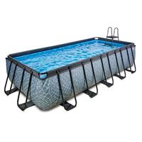 EXIT Stone Pool 540x250x122cm mit Sandfilterpumpe - grau