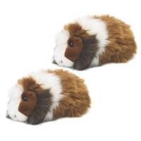 WNF 2x stuks  pluche cavia knuffel bruin 19 cm -