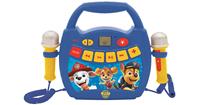 LEXIBOOK Paw Patrol - My First digital er Karaoke Player met twee microfoons, LED-lichteffecten, Bluetooth en oplaadbare batterij