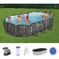 Bestway Power Steel Frame Pool Set, 610cm x 366cm x 122cm, Schwimmbad