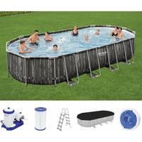 Bestway Power Steel Frame Pool Set, 732cm x 366cm x 122cm, Schwimmbad