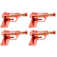 6x Waterpistool/waterpistolen rood 13 cm -