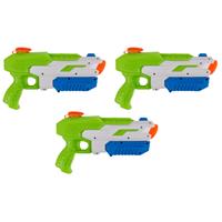 3x Waterpistool/waterpistolen groen 30 cm -