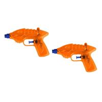 Summertime 2x Waterpistool/waterpistolen oranje 16,5 cm -