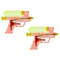 2x Waterpistool/waterpistolen rood 15 cm -