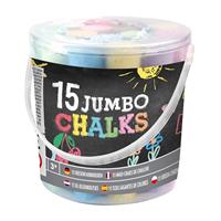 Creative Craft Group Jumbo Sidewalk Chalk in Bucket 15 pcs.