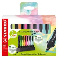 STABILO Textmarker GREEN BOSS Pastel, 8er Tischset