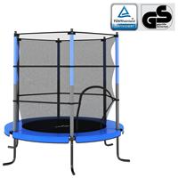 vidaXL Trampoline met veiligheidsnet rond 140x160 cm blauw