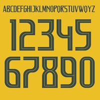 Brazilië WK 2018 Style Letters & Nummers (Thuis)
