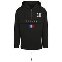 Sportus.nl FC Eleven - Frankrijk Vlag Anorak Hoodie - Zwart