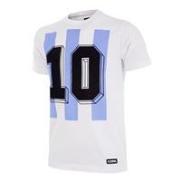 COPA Football - Argentinië Nummer 10 T-shirt - Wit