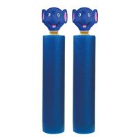 2x Donkerblauw olifanten waterpistool/waterpistolen van foam 26,5 cm met bereik van 6 meter -