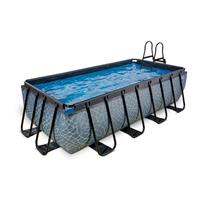 EXIT Frame Pool 4x2x1m Premium, grau, inkl. Sandfilteranlage