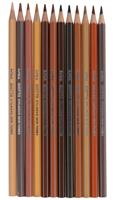 Giotto kleurpotloden Skin Tones 18 cm hout bruintinten 12 stuks