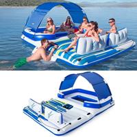 Bestway Badeinsel Tropical Breeze Schwimminsel 6 Personen aufblasbar 389x274m