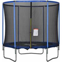 HOMCOM Trampolin mit Sicherheitsnetz Gartentrampolin Stahl Ø244 x 240H cm - 