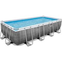 Bestway Power Steel Frame Pool 549x274x122cm Komplett-Set Filterpumpe eckig