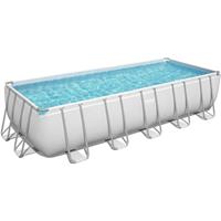 Bestway Frame Swimming Pool Set 'Power Steel Eckig' 640 x 274 x 132 cm (L x B x H) inkl. Kartuschenfilteranlage