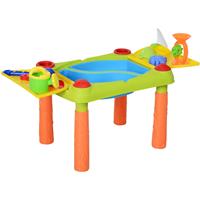 HOMCOM Kinder Spieltisch 16 tlg. Strandspielzeug ab 3 Jahren Bunt - 