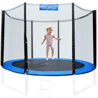 MONZANA Sicherheitsnetz Trampolin UV-beständig Trampolinnetz Trampolinschutz 244 - 250 cm / 6 Stangen - 