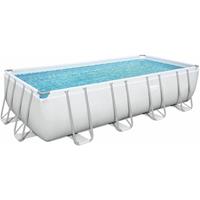 Bestway Power Steel Frame Pool 549x274x122cm Komplett-Set Sandfilteranlage eckig