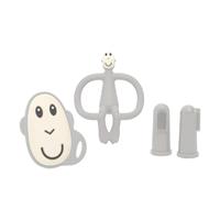 Matchstick Monkey Beißring / Zahnungshilfe Starter Set Affe grau