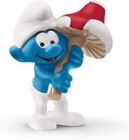 Schleich 20819 - Smurfs, Schlumpf mit Glückspilz, Spielfigur