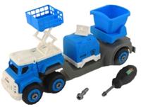 vrachtwagen Police Assemble junior 27 cm blauw 2 delig